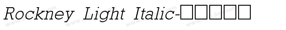 Rockney Light Italic字体转换